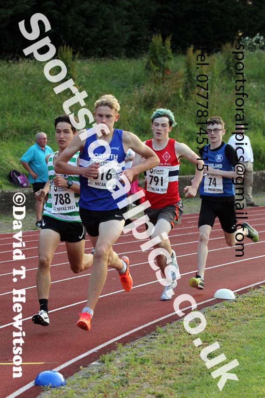 1500 metres, 2021 North East Grand Prix 5, Monkton, Wednesday, July 21st. Photo: David T. Hewitson/Sports for All Pics